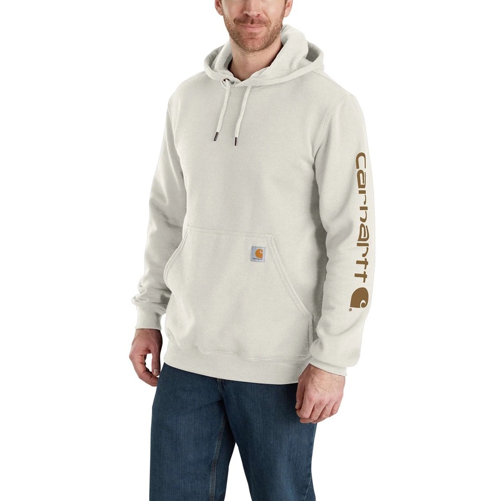 LOOSE FIT MIDWEIGHT LOGO SLEEVE GRAPHIC HOODIE